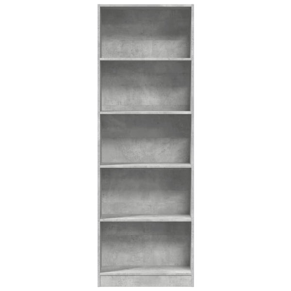 Bücherregal Betongrau 60x176 cm