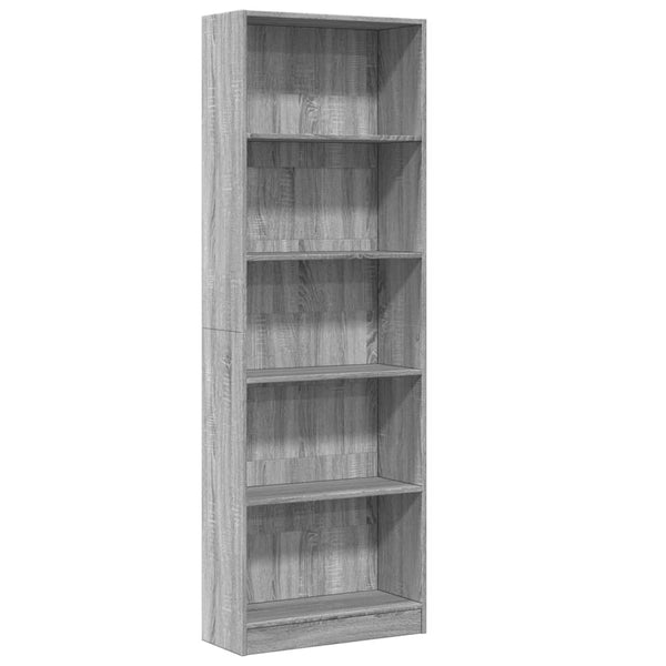 Bücherregal Grau Sonoma 60x176 cm