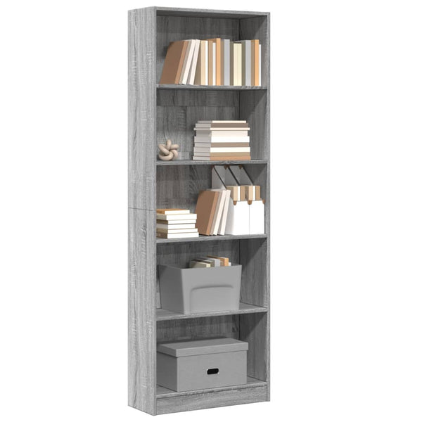 Bücherregal Grau Sonoma 60x176 cm