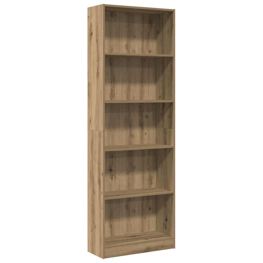 vidaXL Bookcase Artisian Oak 60 x 24 x 176 cm Engineered Wood