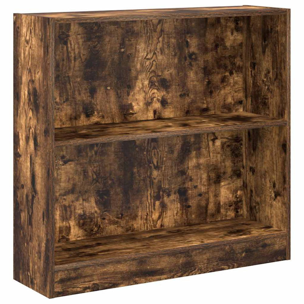 vidaXL Bookshelf Smoked Oak 80x24x76 cm Engineered Wood