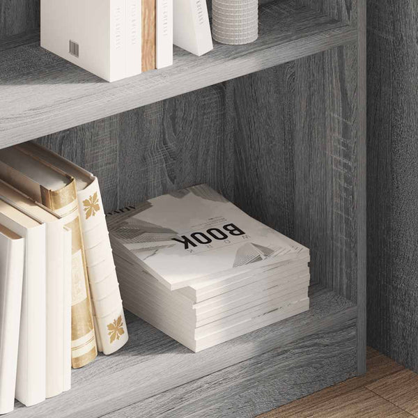 Bücherregal Grau Sonoma 80cm