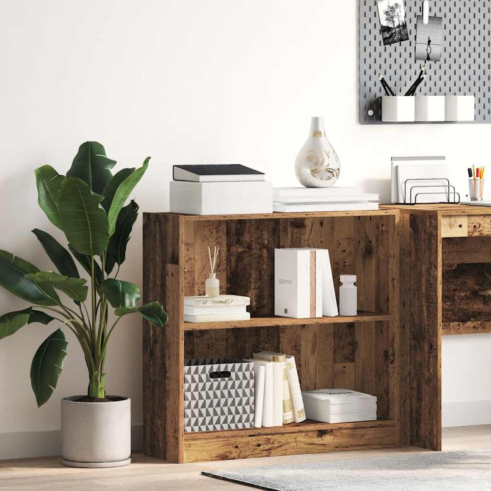 vidaXL Bookshelf Reclaimed Wood Look 80x24x76cm Engineered Wood