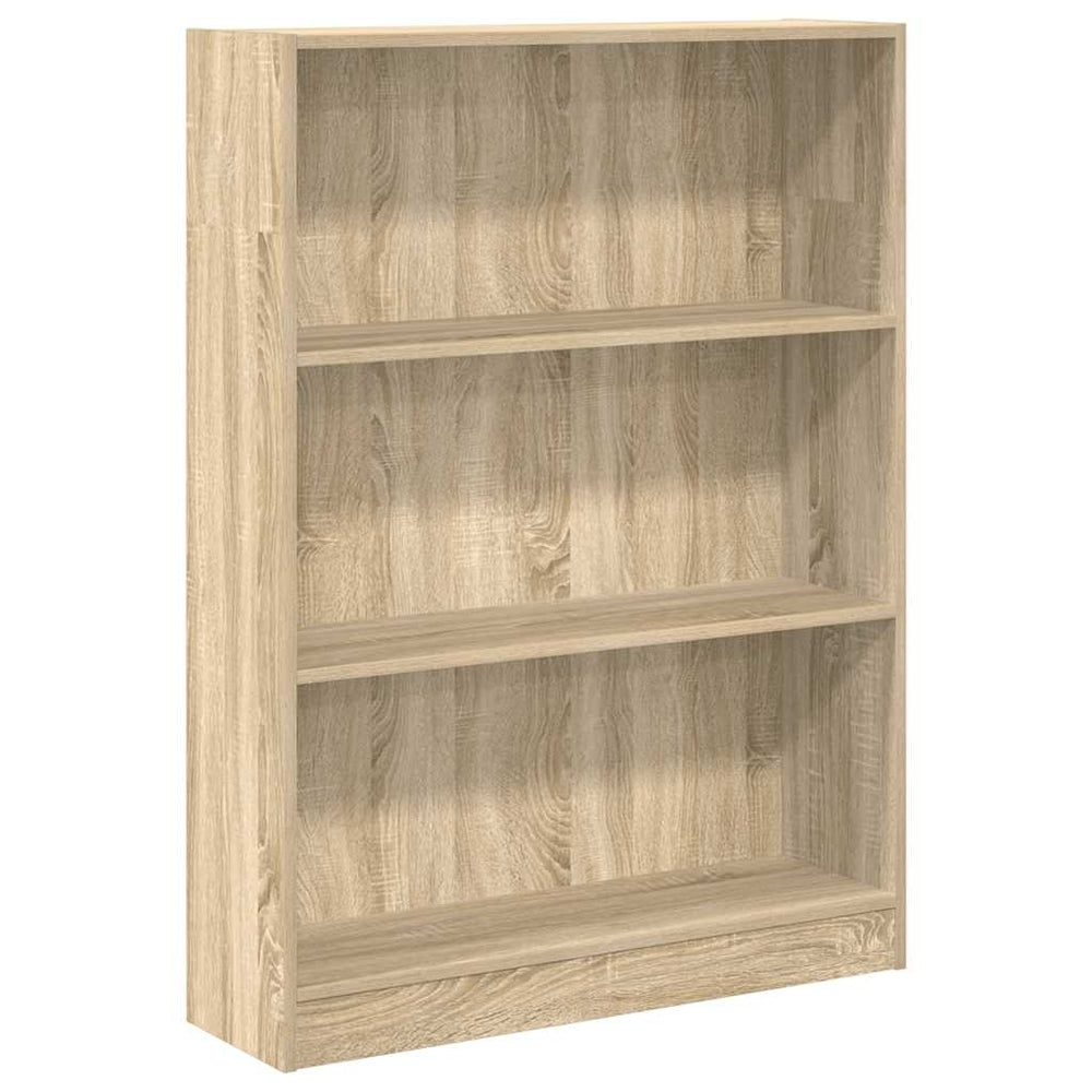 vidaXL Bookshelf Sonoma Oak 80x24x109 cm Engineered Wood