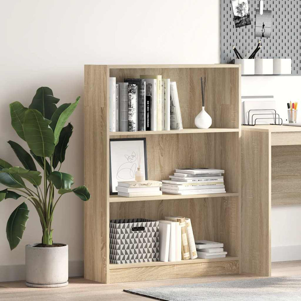 vidaXL Bookshelf Sonoma Oak 80x24x109 cm Engineered Wood