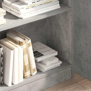Betongraues Bücherregal 80x109 cm