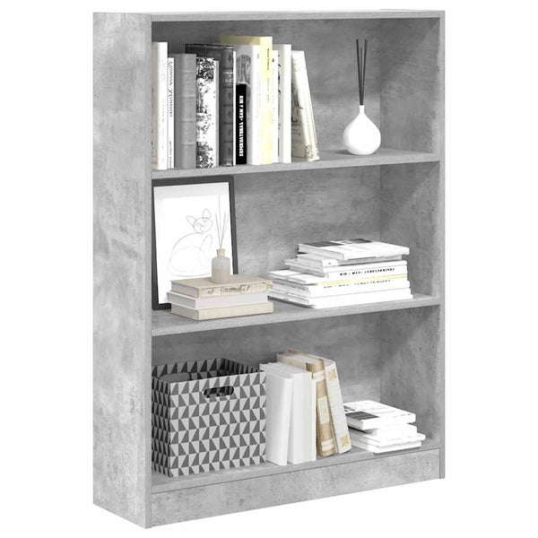 Betongraues Bücherregal 80x109 cm