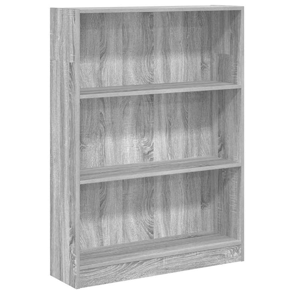 Bücherregal Grau Sonoma 80x24x109 cm