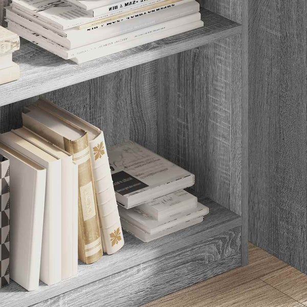 Bücherregal Grau Sonoma 80x24x109 cm