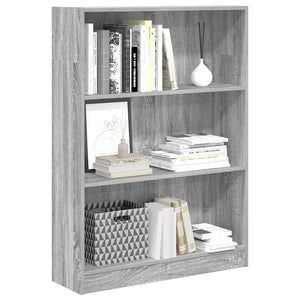 Bücherregal Grau Sonoma 80x24x109 cm