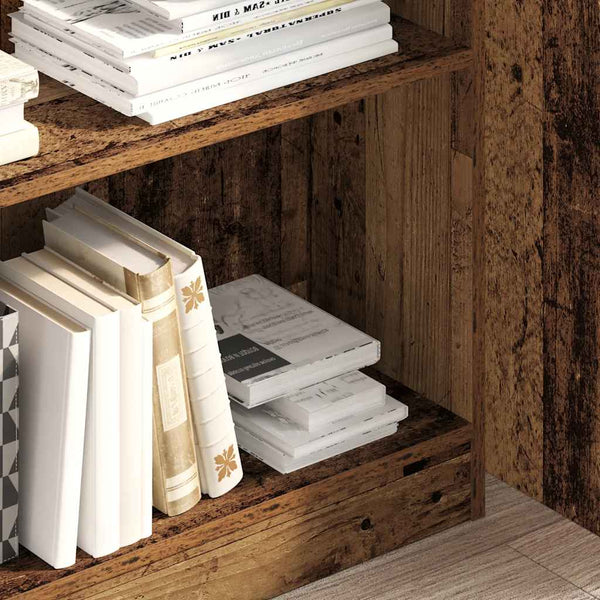 Bücherregal Altholz-Optik 80x109 cm