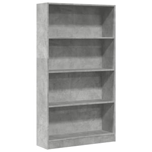 Betongraues Bücherregal 80x24x143 cm