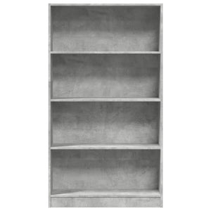 Betongraues Bücherregal 80x24x143 cm