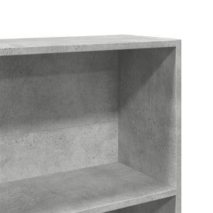 Betongraues Bücherregal 80x24x143 cm