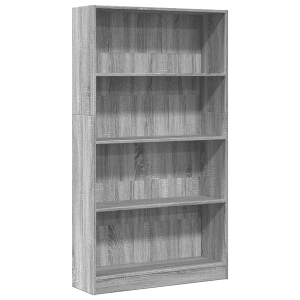 Bücherregal Grau Sonoma 80x24x143 cm