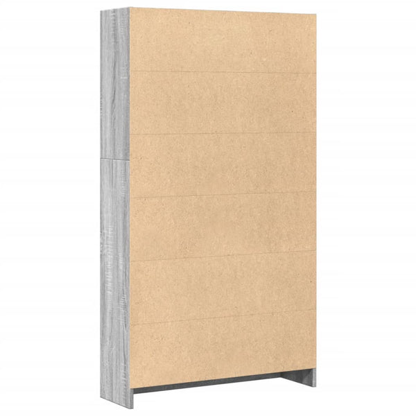 Bücherregal Grau Sonoma 80x24x143 cm
