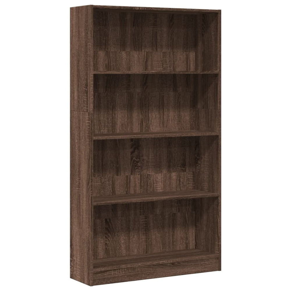 vidaXL Bookshelf Brown Oak Look 80x24x143 cm Engineered Wood