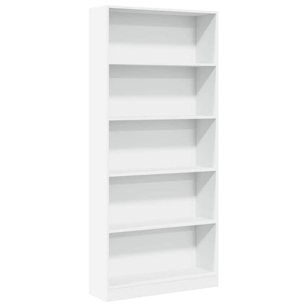 Bücherregal Weiß 80x24x176 cm