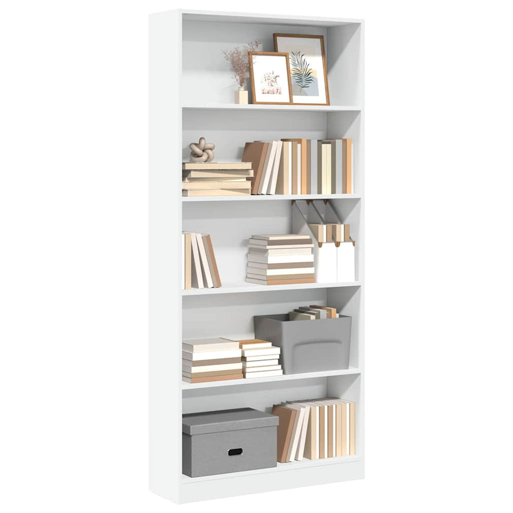 vidaXL Bookshelf White 80x24x176 cm Engineered Wood