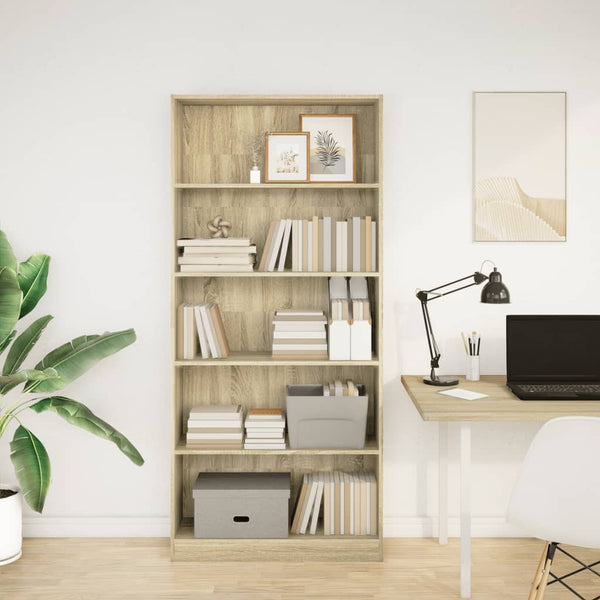 Bücherregal Sonoma Eiche 80x24x176cm