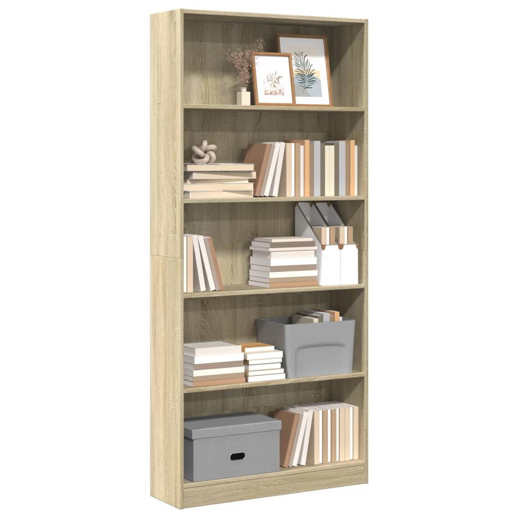 Bücherregal Sonoma Eiche 80x24x176cm