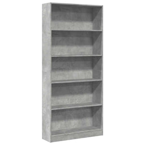 Bücherregal Betongrau 80x176 cm