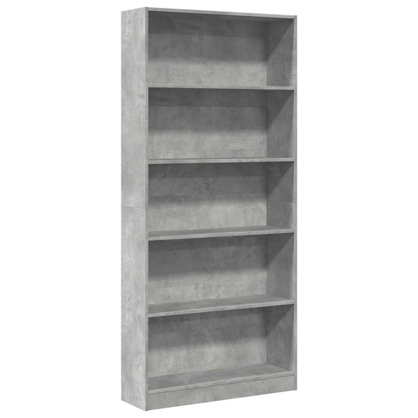 Bücherregal Betongrau 80x176 cm