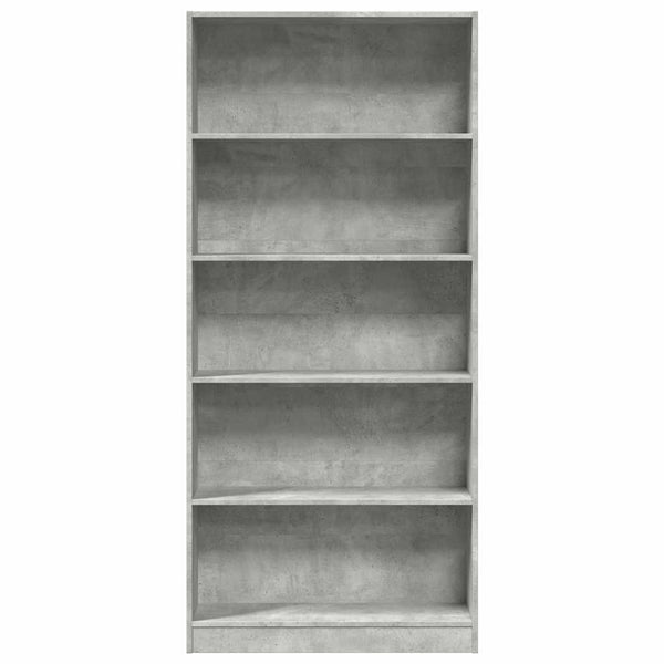 Bücherregal Betongrau 80x176 cm