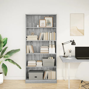Bücherregal Grau Sonoma 80x176 cm