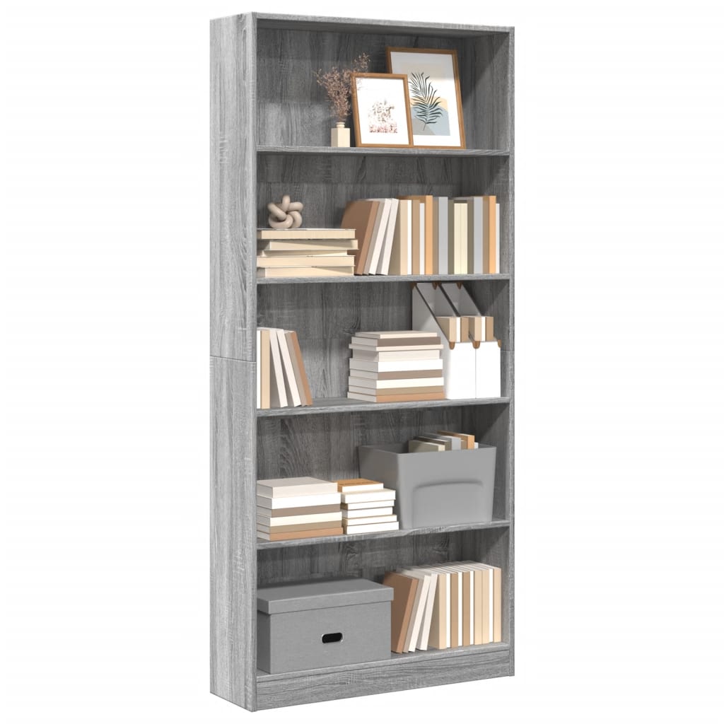 Bücherregal Grau Sonoma 80x176 cm