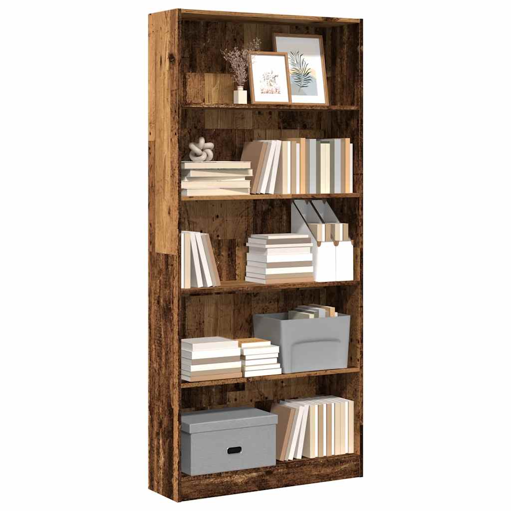 Bücherregal Altholz-Optik 80x176 cm