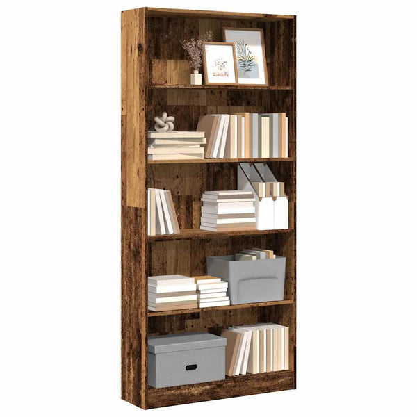 Bücherregal Altholz-Optik 80x176 cm