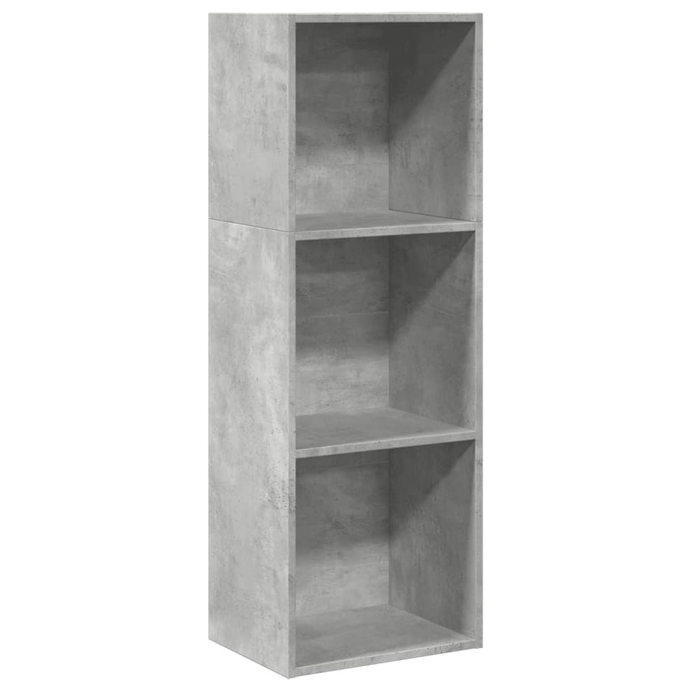 vidaXL Bookcase Concrete Gray 40x30x114 cm Engineered Wood