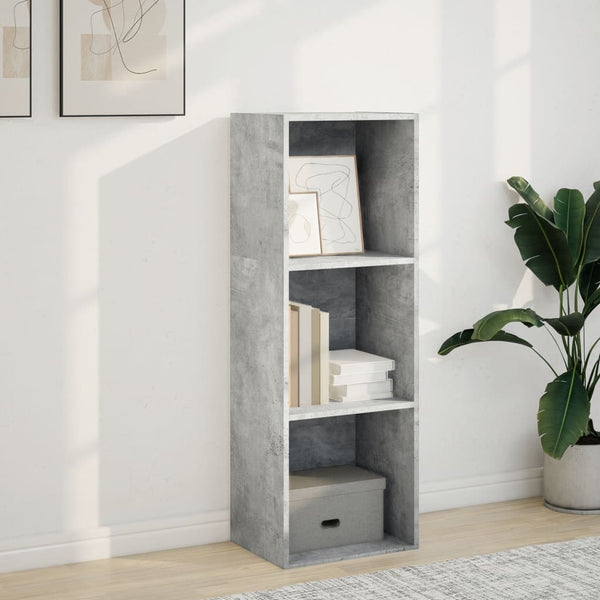 Betongraues Bücherregal, 40x30x114 cm