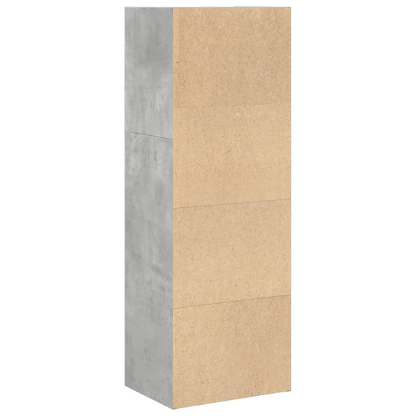 Betongraues Bücherregal, 40x30x114 cm