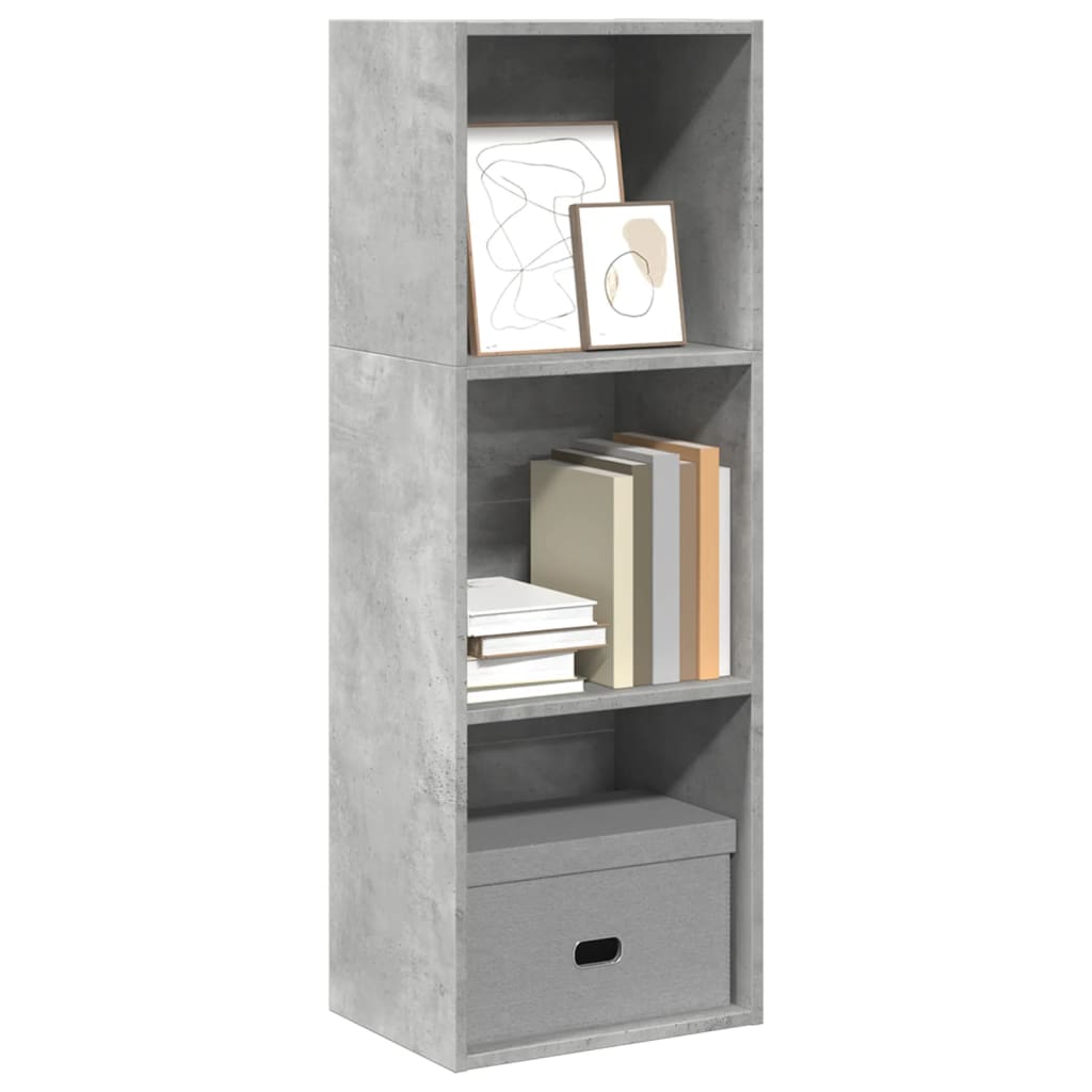 Betongraues Bücherregal, 40x30x114 cm