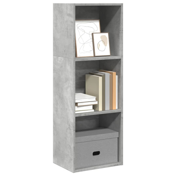 Betongraues Bücherregal, 40x30x114 cm