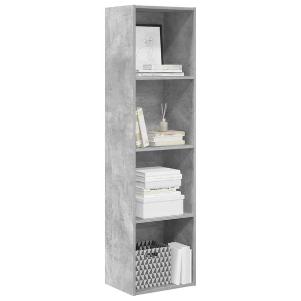 Bücherregal Betongrau 40x30x152 cm