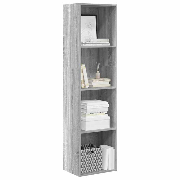 Bücherregal Grau Sonoma 40x30x152 cm