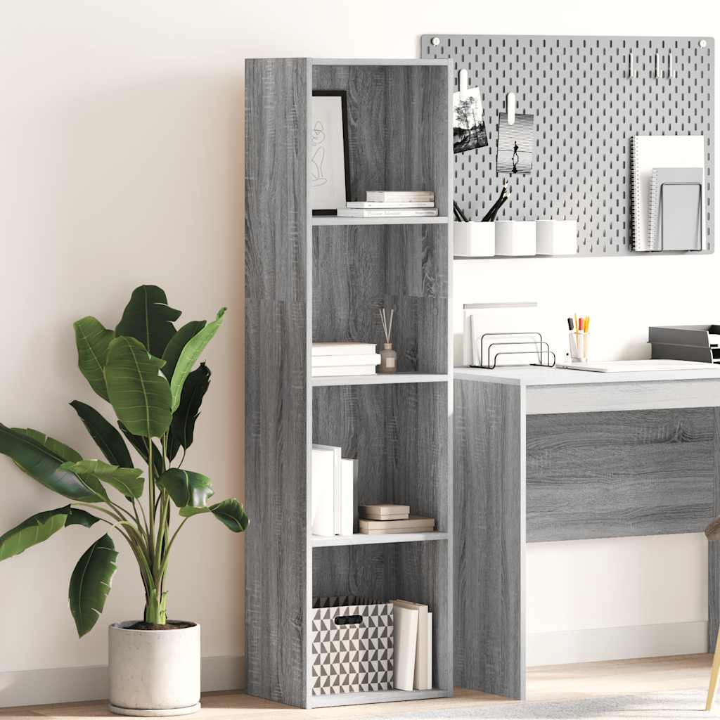 Bücherregal Grau Sonoma 40x30x152 cm