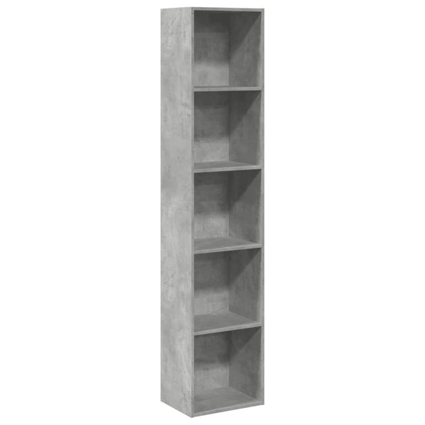 Betongraues Bücherregal 40x30x189 cm