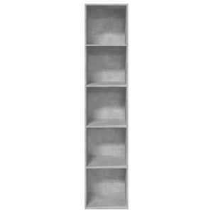 Betongraues Bücherregal 40x30x189 cm