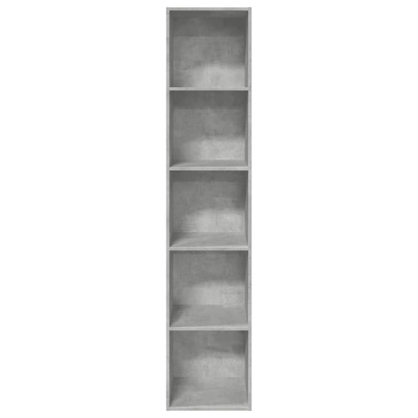 Betongraues Bücherregal 40x30x189 cm