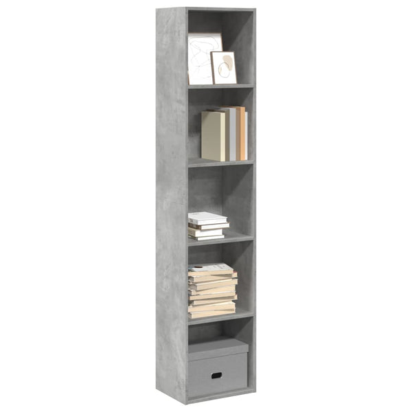 Betongraues Bücherregal 40x30x189 cm