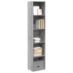 vidaXL Bibliothèque gris Sonoma 40x30x189 cm en bois d'ingénierie