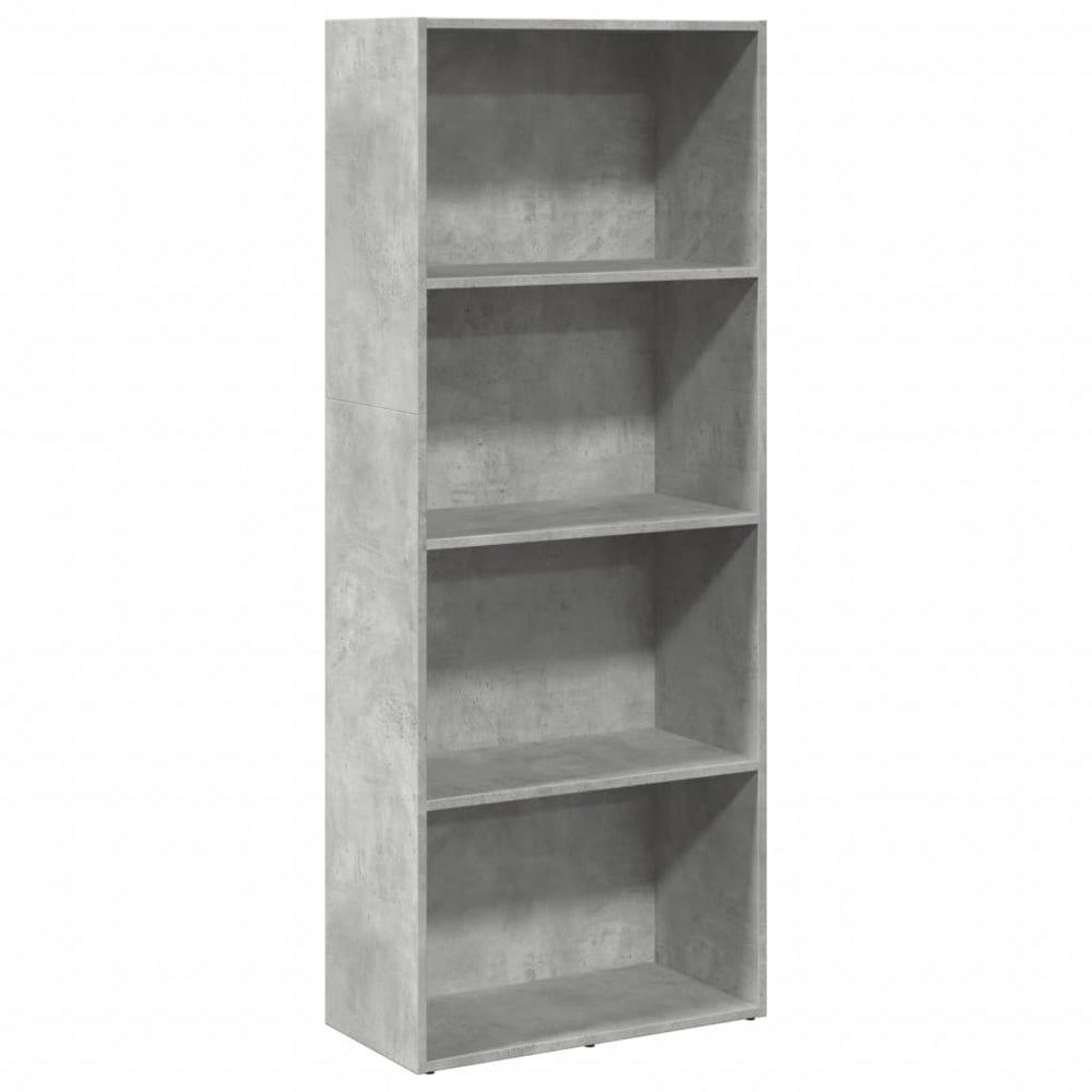 vidaXL Bookcase Concrete Gray 60x30x152 cm Engineered Wood