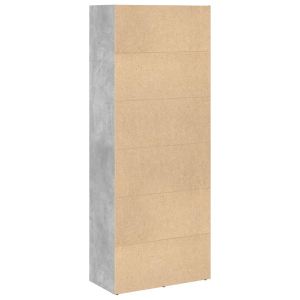 Bücherregal Betongrau 60x30x152 cm