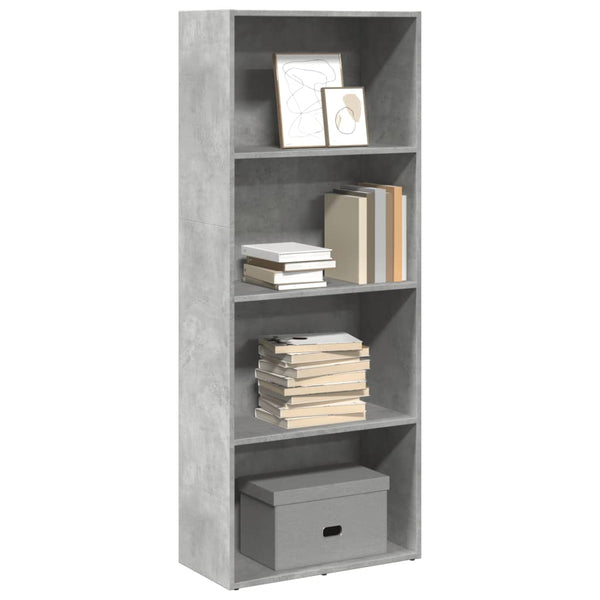 Bücherregal Betongrau 60x30x152 cm