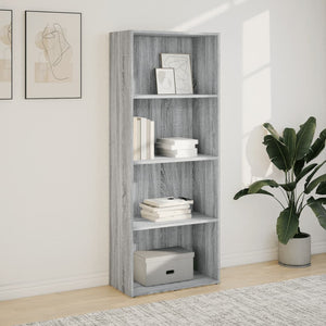 Bücherregal Grau Sonoma 60x30x152 cm