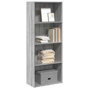 Bücherregal Grau Sonoma 60x30x152 cm